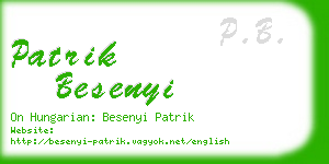 patrik besenyi business card